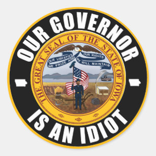 Kim Reynolds is an idiot Classic Round Sticker