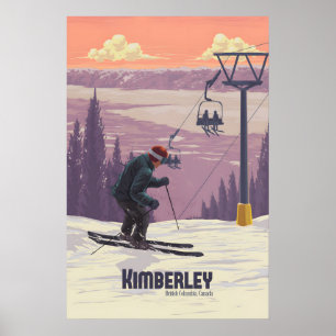 Kimberley Ski Resort Canada Travel Poster