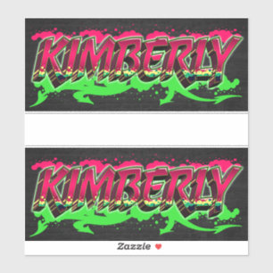 Kimberly First Name Graffiti Sticker