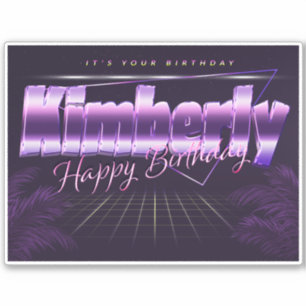 Kimberly Name First name retro Sticker Birthday