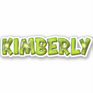 Kimberly Name Kiwi Design Sticker
