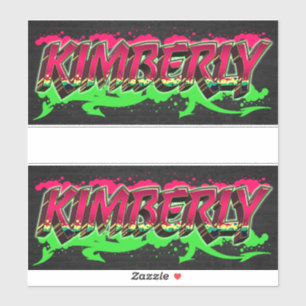 Kimberly Vorname Name Graffiti Aufkleber Sticker