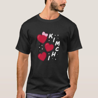 Kimchi Cute Hearts K Pop Style T-Shirt
