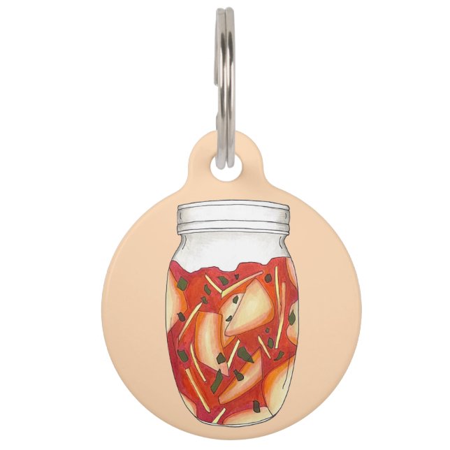 Kimchi Fermented Cabbage Korean Food Cuisine Pet Tag (Front)