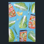 Kimchi Ingredients Watercolor Fun Fermentation Tea Towel<br><div class="desc">Decorate your kitchen with this fun kimchi dish towel. Makes a great holiday,  housewarming or wedding gift! 
You can customise it and add text too.
Check my shop for lots more colours and patterns!</div>