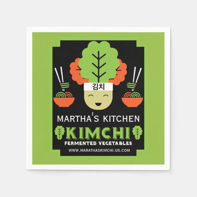 Kimchi Kitchen Home Made Food Napkin (Front)