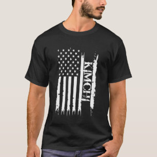 Kimchi United States Distressed w US Flag T-Shirt