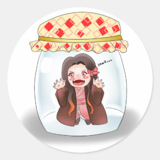 Kimetsu no Yaiba (Nezuko chibi sticker) Classic Round Sticker