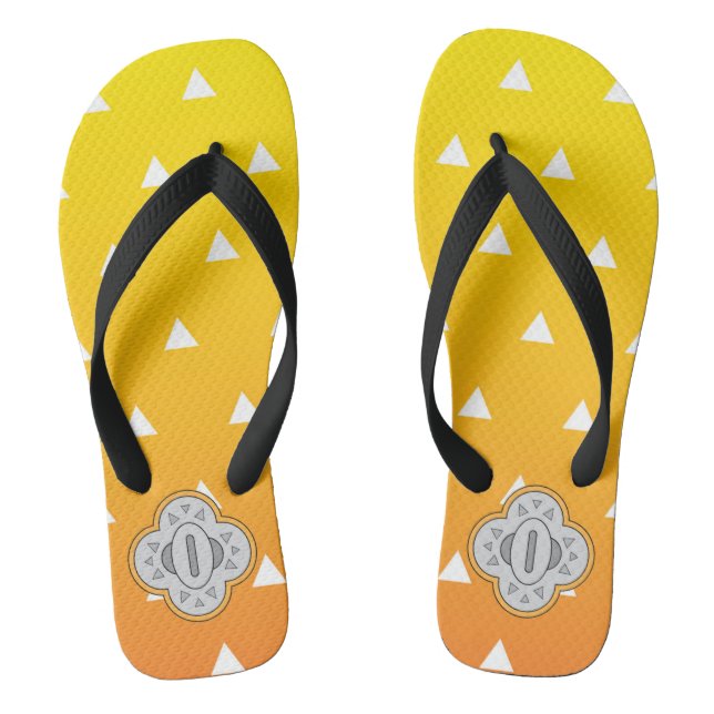 Kimetsu no Yaiba Zenitsu Pair of Flip Flops (Footbed)
