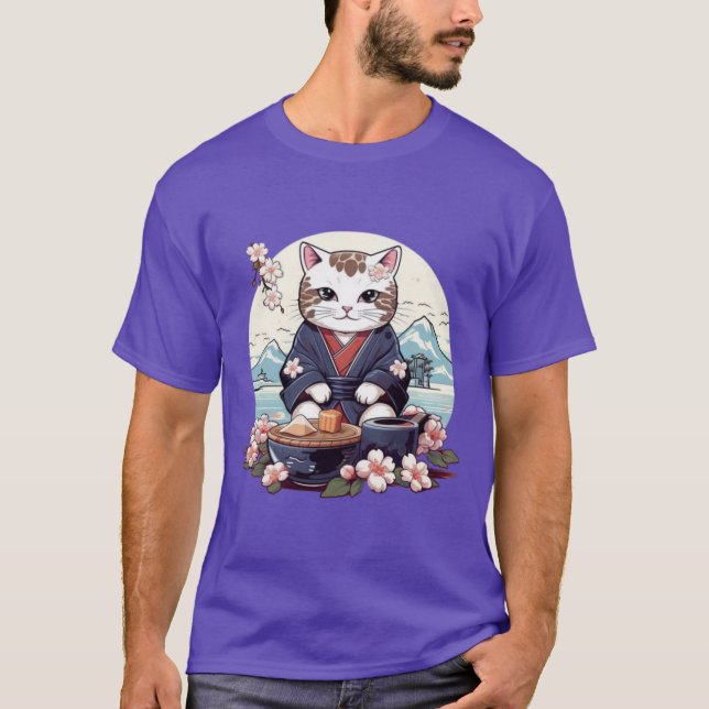 Kimono Cat 2 T-Shirt (Front)