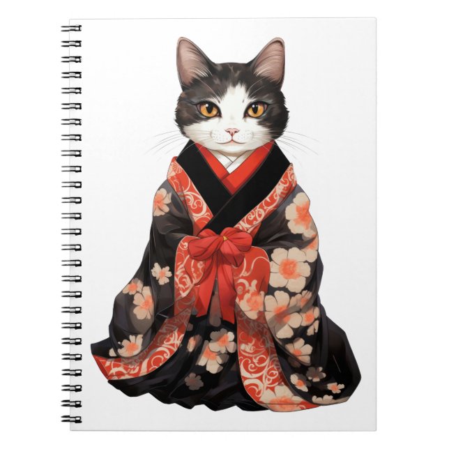  Kimono  Cat Notebook (Front)