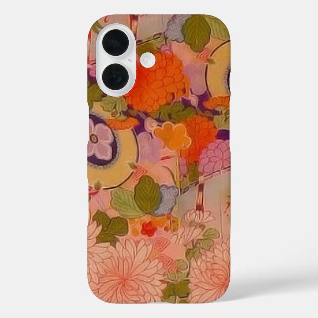 Kimono Flower Pink Floral Pattern Case-Mate iPhone Case (Back)