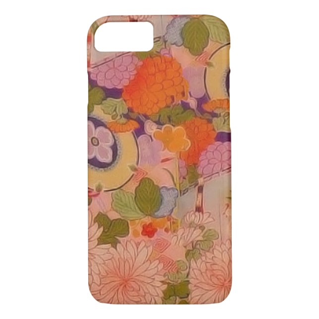 Kimono Flower Pink Floral Pattern Case-Mate iPhone Case (Back)