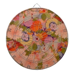 Kimono Flower Pink Floral Pattern Dartboard