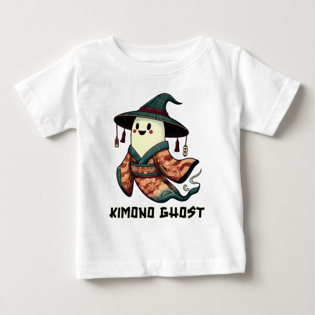 Kimono ghost - Trick or treat  - Happy halloween  Baby T-Shirt (Front)