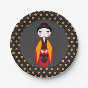 Kimono Girl Birthday Party Paper Plate