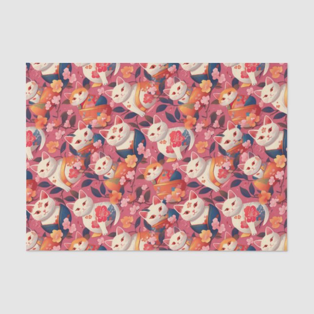 Kimono inspired japanese pattern tissue Paper (Front)