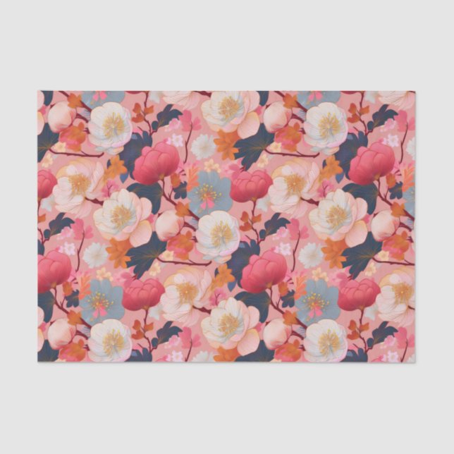 Kimono inspired japanese pattern tissue Paper (Front)