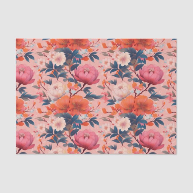 Kimono inspired japanese pattern tissue Paper (Front)