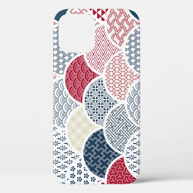 Kimono Line Art: Traditional Geometric Pattern Case-Mate iPhone Case (Back)