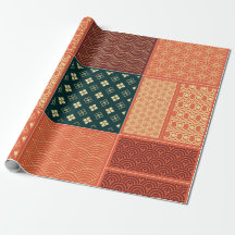 Kimono Mix Pattern Red