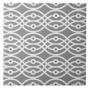 Kimono print, dark grey and silver grey tile