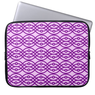 Kimono print, lavender and purple laptop sleeve
