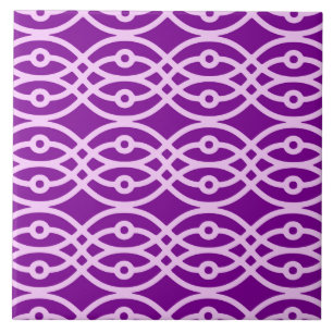 Kimono print, purple and lavender ceramic tile