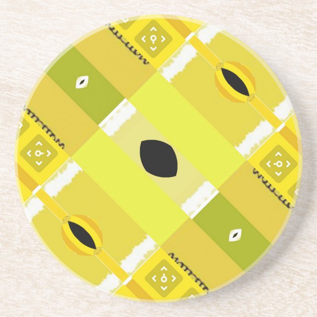 Kim's Palette Sandstone Coaster by Julie Everhart (Front)