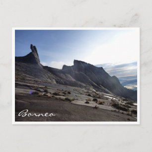 kinabalu borneo view postcard