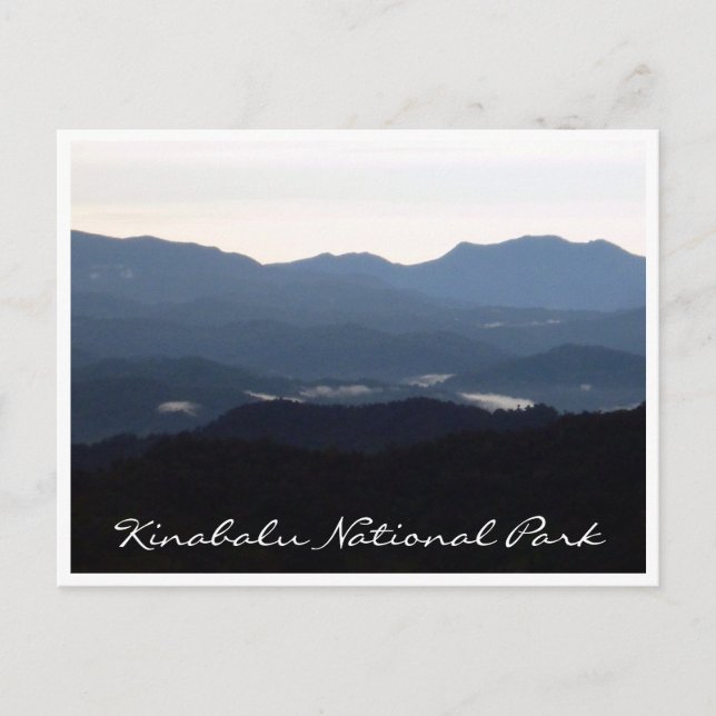 kinabalu park silhouette postcard (Front)