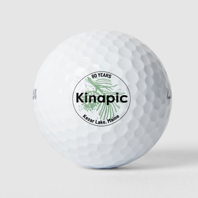 Kinapic 80th year set of 3 golf balls (Front)