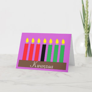 Kinara for Kwanzaa: Lavender Holiday Card