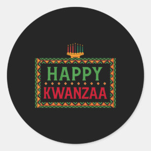 Kinara Seven Candles Principles Of Kwanzaa Happy K Classic Round Sticker