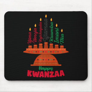 Kinara Seven Candles Principles Of Kwanzaa Happy K Mouse Pad