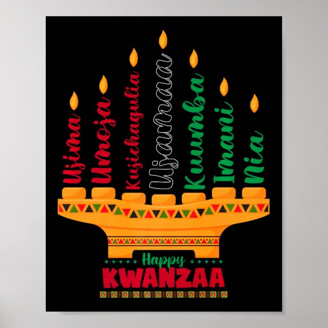 Kinara Seven Candles Principles Of Kwanzaa Happy K Poster (Front)