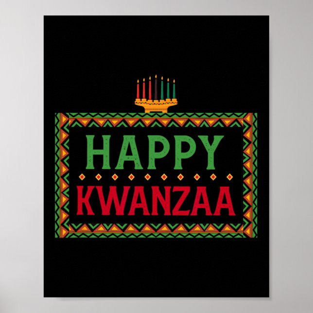 Kinara Seven Candles Principles Of Kwanzaa Happy K Poster (Front)