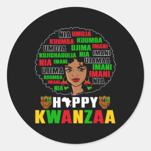 Kinara Seven Principles African American Kwanzaa A Classic Round Sticker