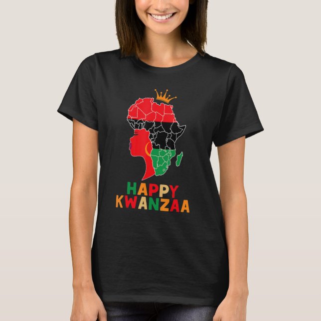 Kinara Seven Principles African American Kwanzaa A T-Shirt (Front)