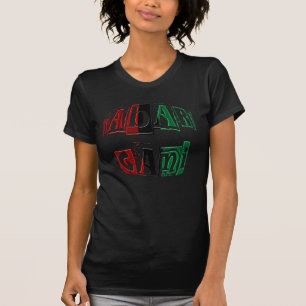 Kinara Striped Colours Text Habari Gani Kwanzaa T-Shirt