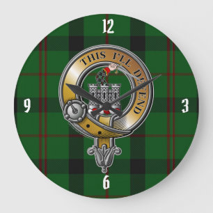Kincaid Tartan & Badge Large Clock