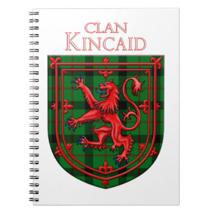 Kincaid Tartan Scottish Plaid Lion Rampant Notebook