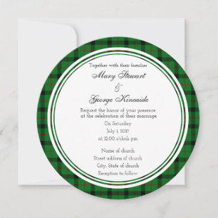 Kincaide Scottish Wedding Round Invitation