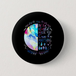 Kind Asl Alphabet American Sign Language Deaf Awar 6 Cm Round Badge