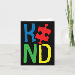Kind Autism Awareness Puzzle By Card