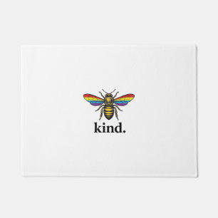 Kind Bee Vintage Rainbow Wing Shirt Design (2)_1 Doormat