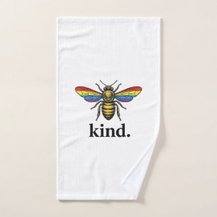 Kind Bee Vintage Rainbow Wing Shirt Design (2)_1 Hand Towel