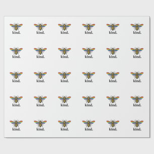 Kind Bee Vintage Rainbow Wing Shirt Design (2)_1 Wrapping Paper