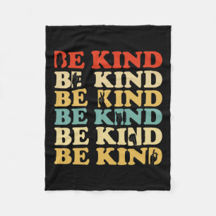 Kind Deaf Awareness Hard Of Hearing Asl Sign Langu Fleece Blanket