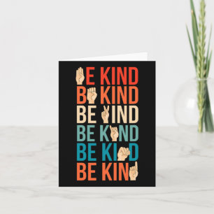 Kind Deaf-mute Sign-language Card